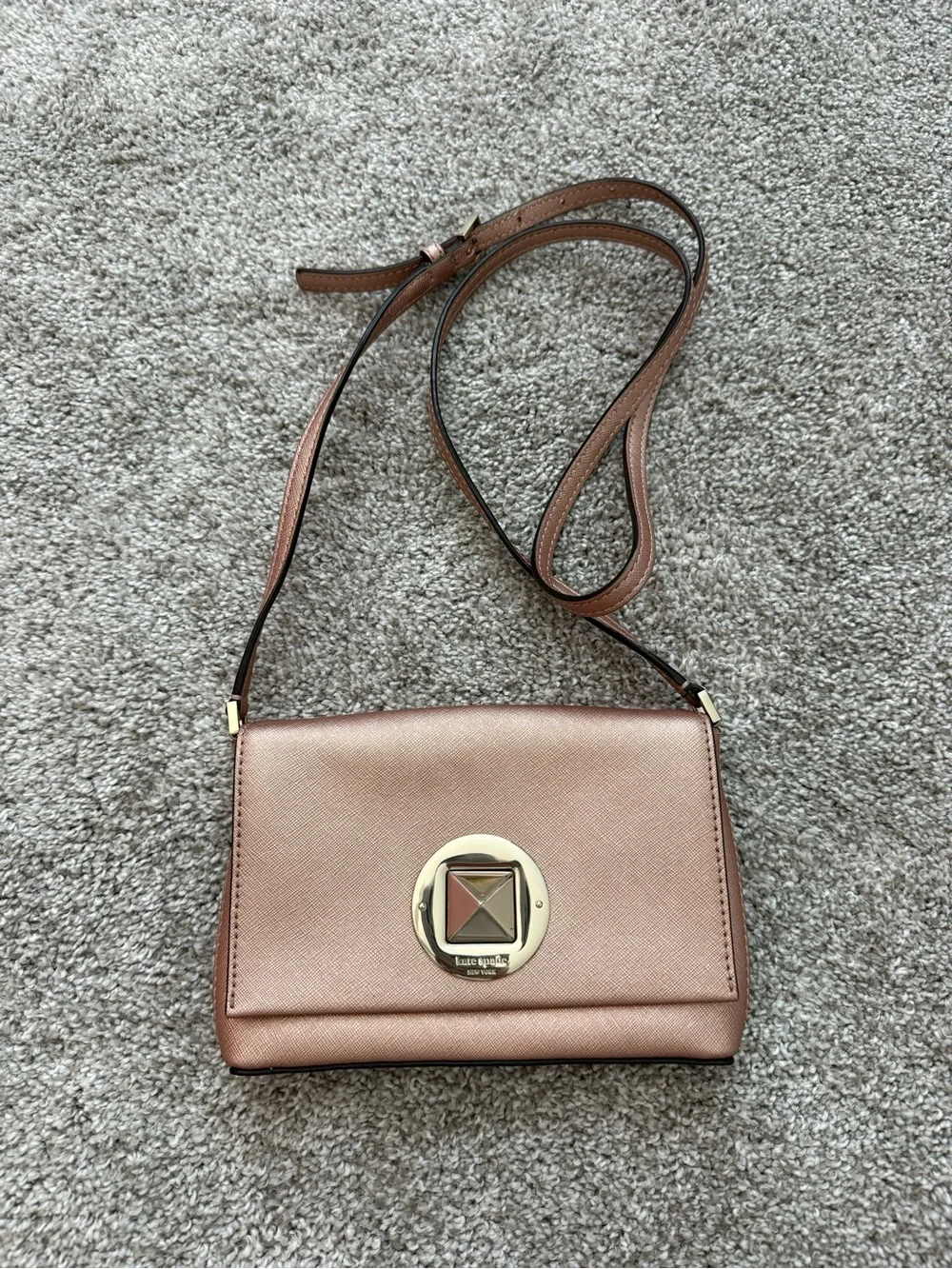 Kate Spade Rose Gold Metallic Crossbody